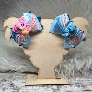 Angela and Stitch Character Hair Bows